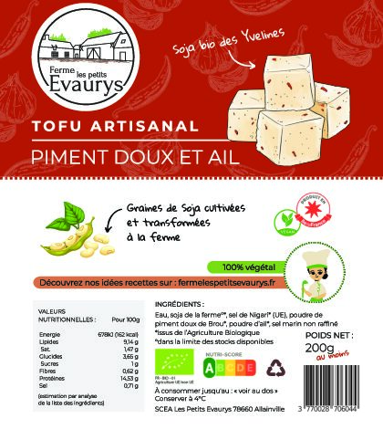 étiquette tofu nature ferme les petits evaurys